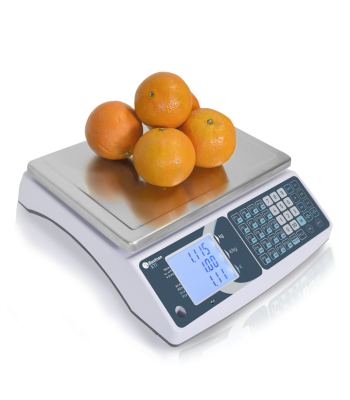 Geijkte winkelweegschaal 30kg x 5gr